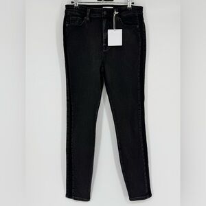 NWT. Pistola Women's Black Tuxedo Stripe Jeans. Wash Code: Sweet Dream